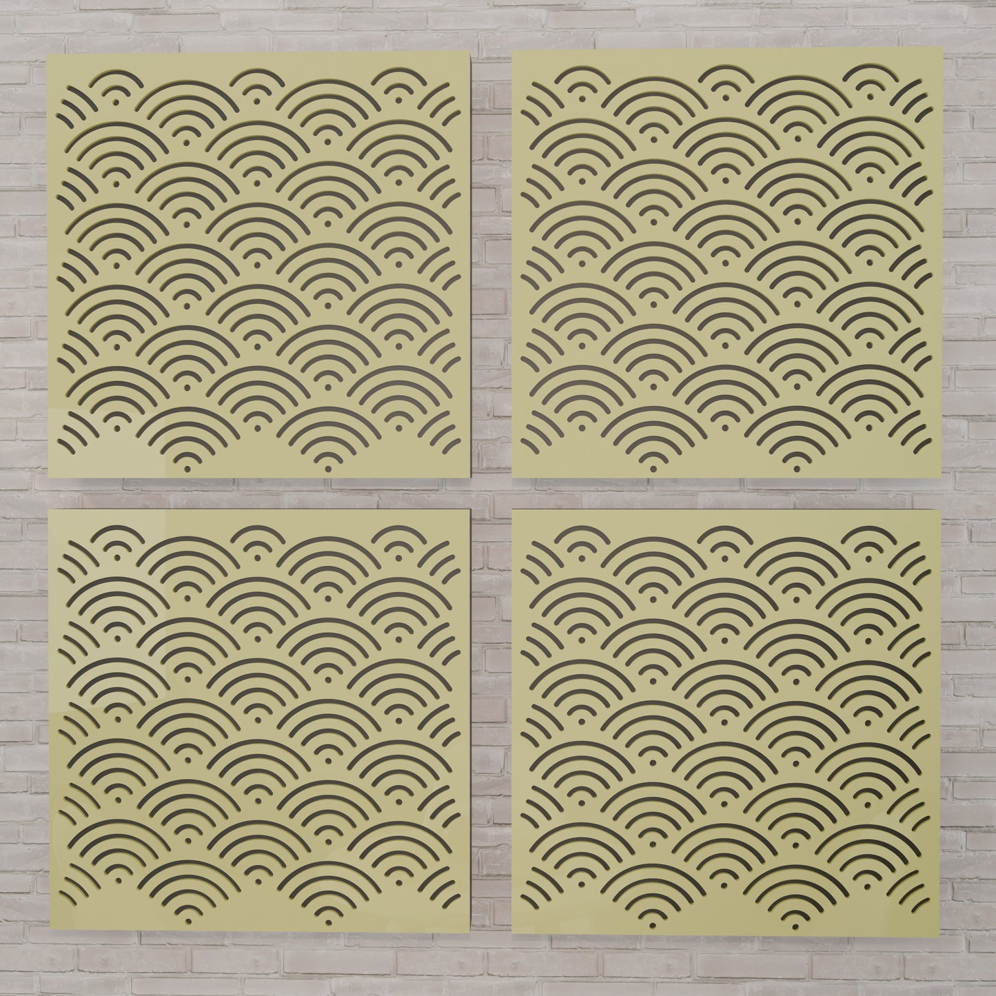 Sana - Panneaux muraux acoustiques - Lot de 4 - Panneau diffuseur sonore