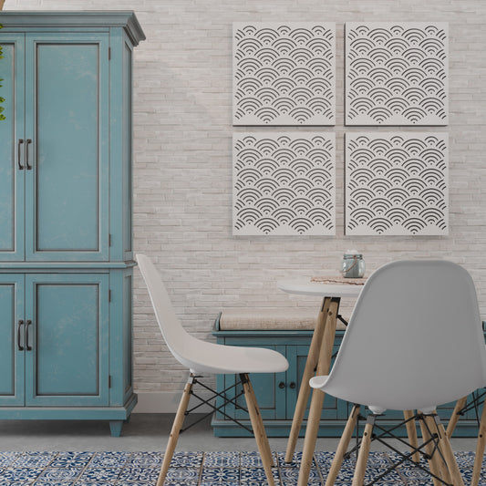 Sana - Acoustic Wall Panels - Set of 4 - Sound diffuser panel