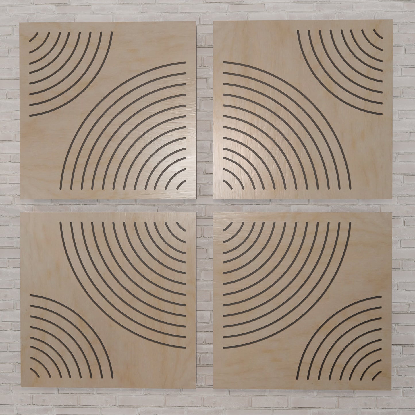 Cirius - Acoustic Wall Panels - Set of 4 - Sound diffuser panel