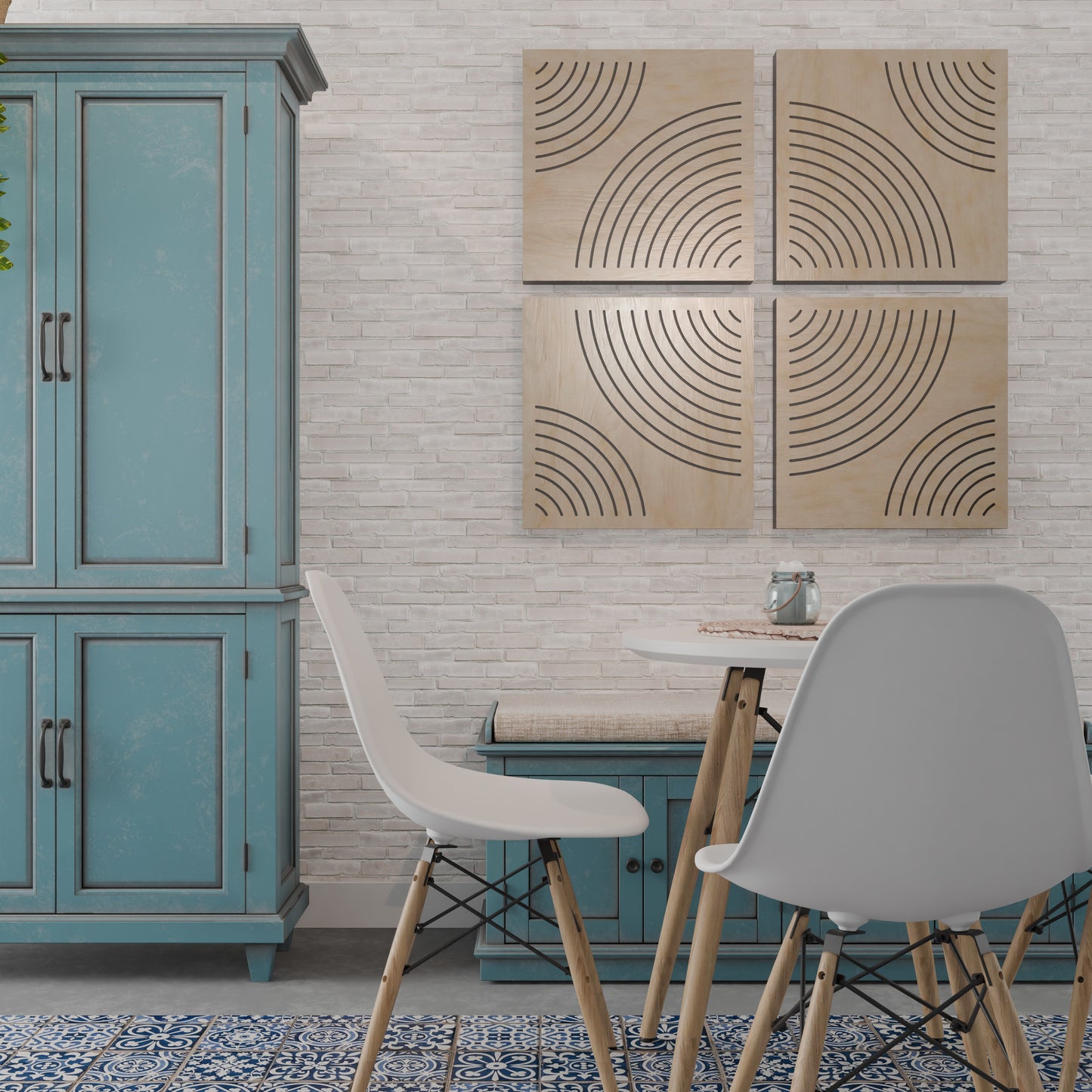 Cirius - Acoustic Wall Panels - Set of 4 - Sound diffuser panel