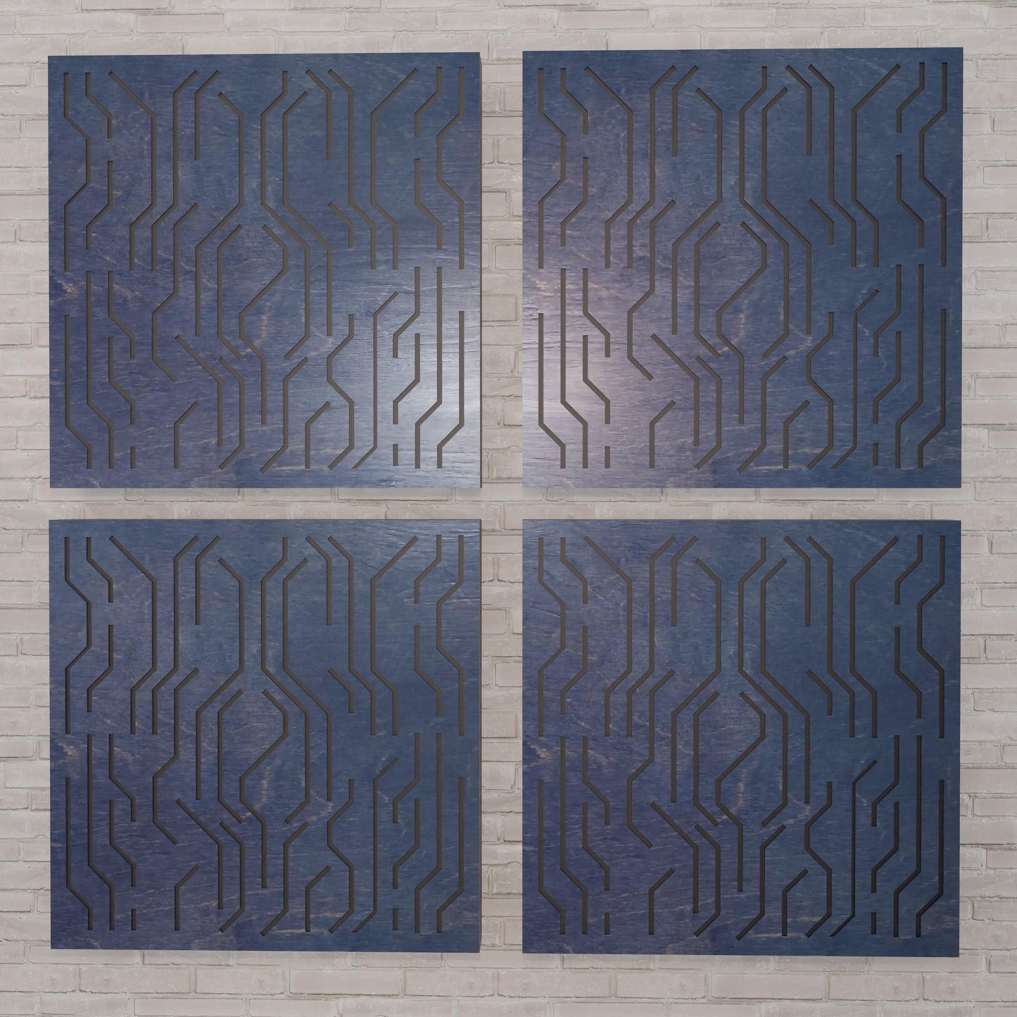 eTron - Acoustic Wall Panels - Set of 4 - Sound diffuser panel