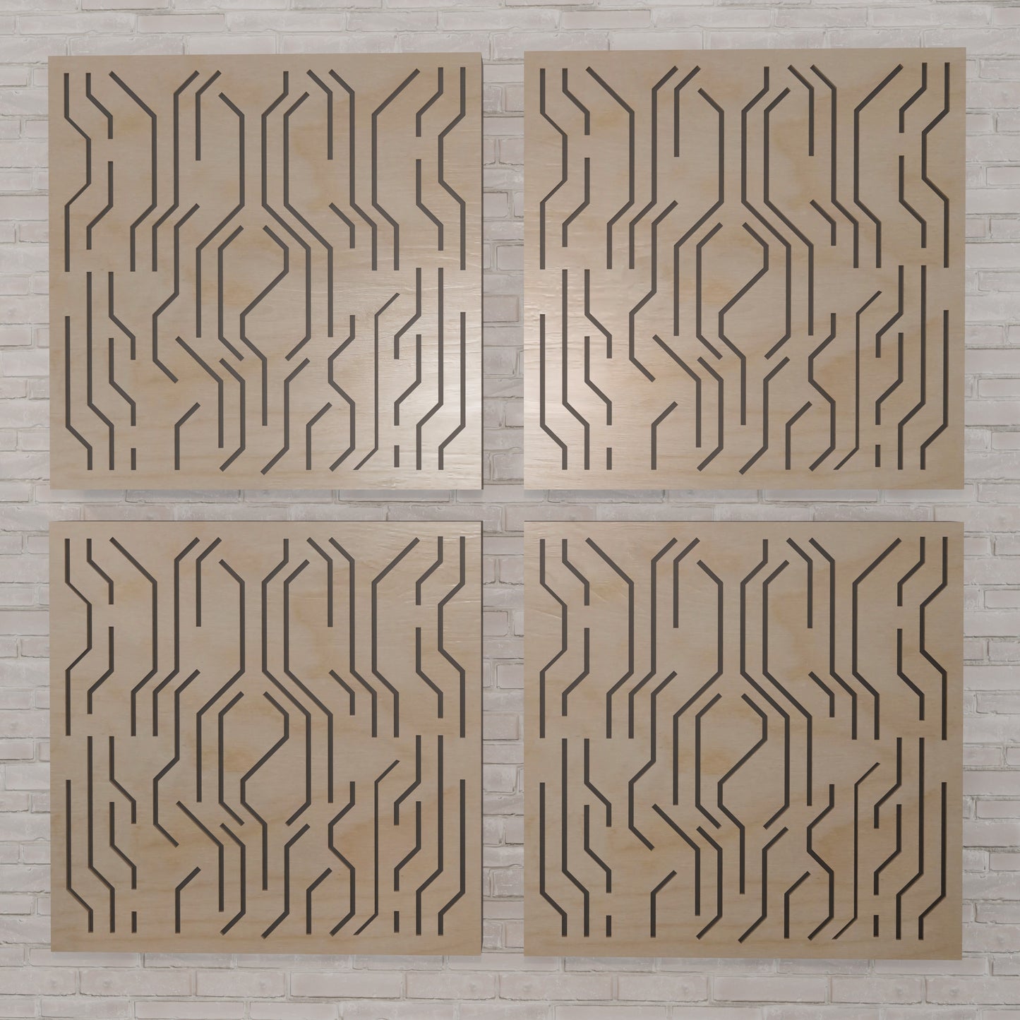 eTron - Acoustic Wall Panels - Set of 4 - Sound diffuser panel