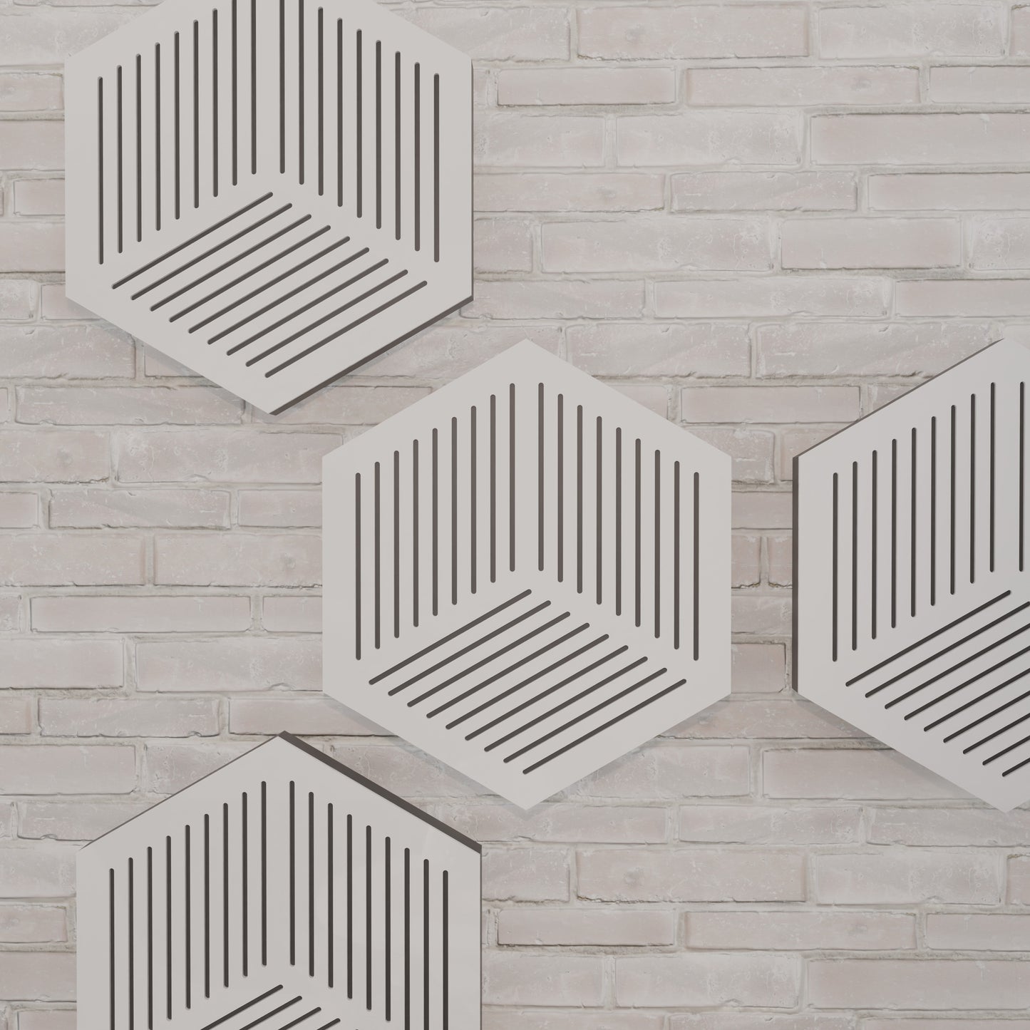 Hexa - Acoustic Wall Panels - Set of 4 - Sound diffuser panel