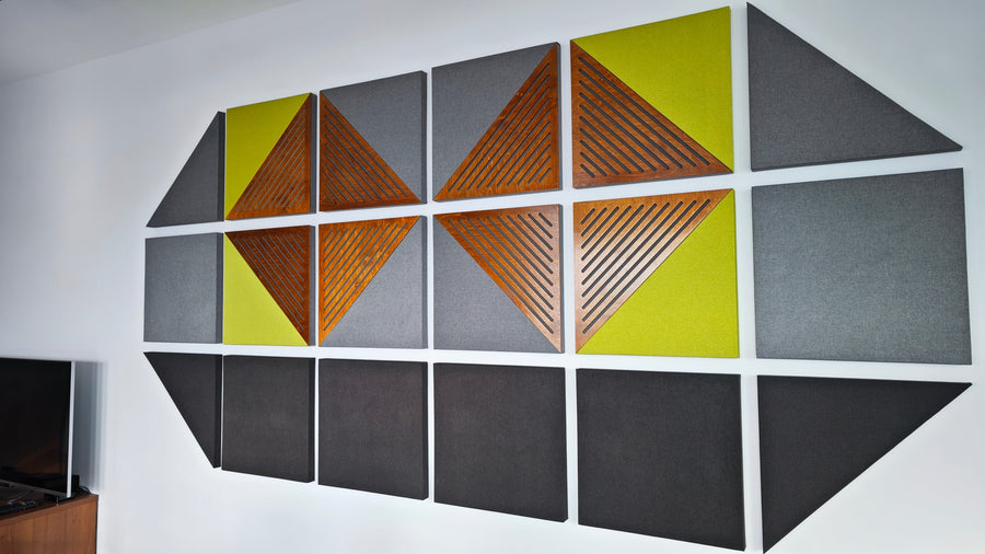 Acoustic Treatment for a Sofia Office — Wood Diffusers & Fabric Panels