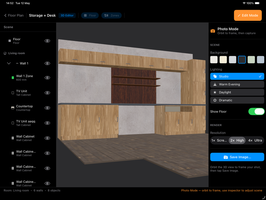 Blueprint 1.1 — now on iPad, plus islands, open shelving, and the Cut List Optimizer