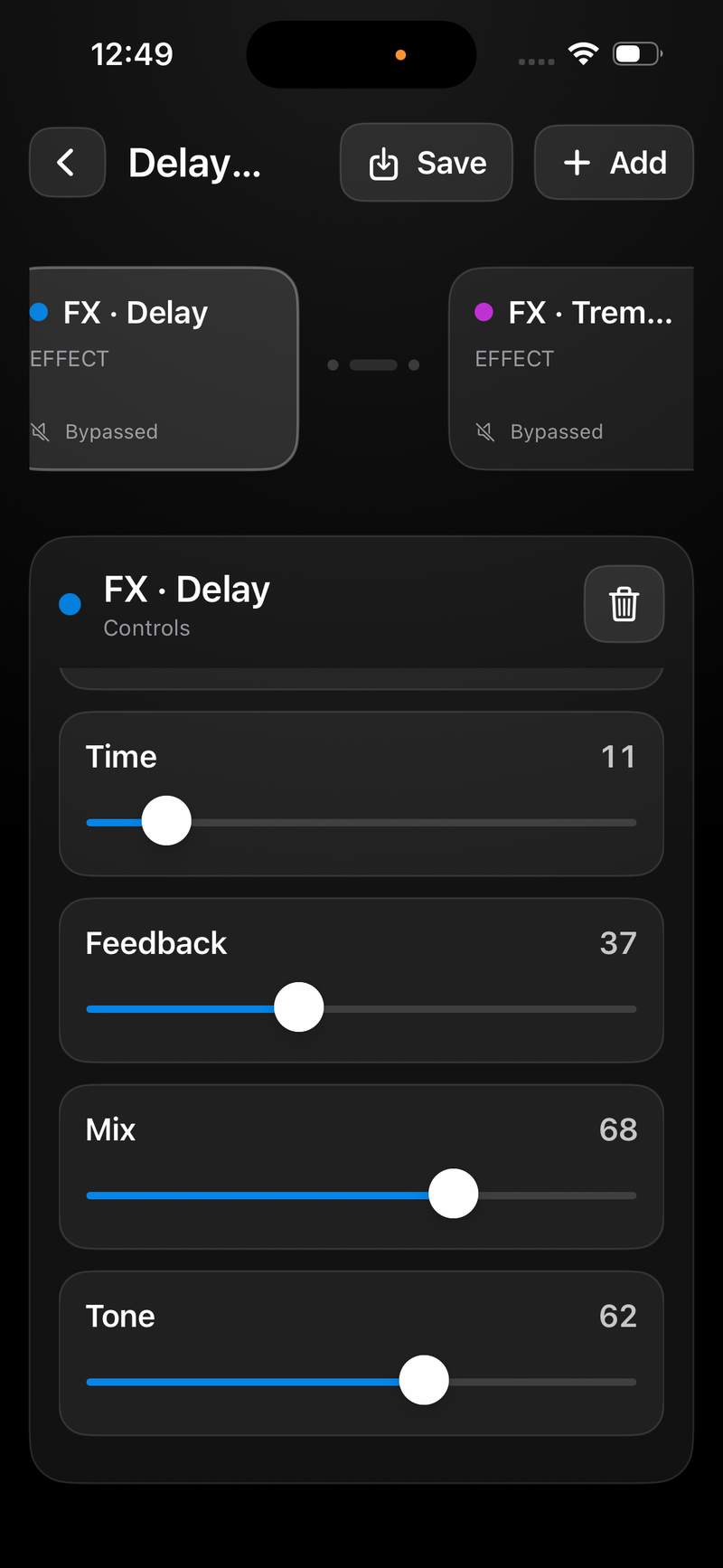 Artisans 3D Pedalboard Delay