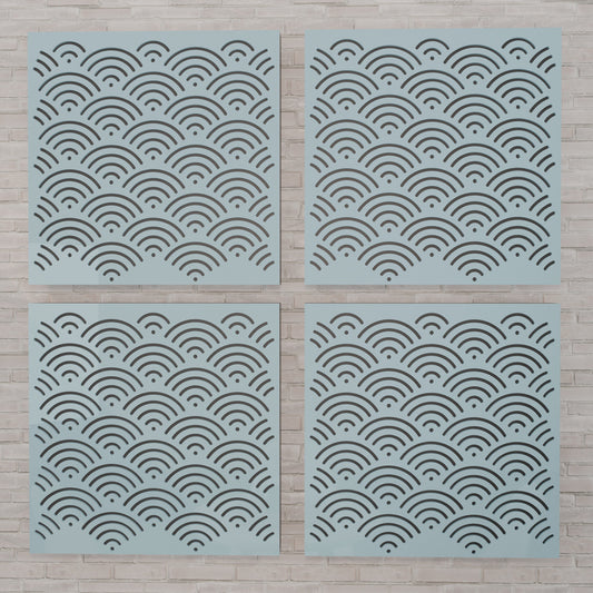Sana - Acoustic Wall Panels - Set of 4 - Sound diffuser panel
