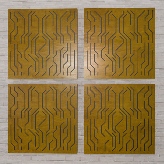 eTron - Acoustic Wall Panels - Set of 4 - Sound diffuser panel