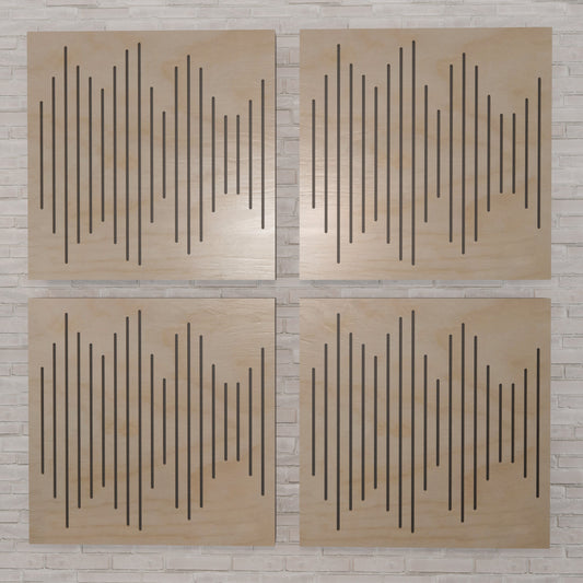 Flow - Acoustic Wall Panels - Set of 4 - Sound diffuser panel