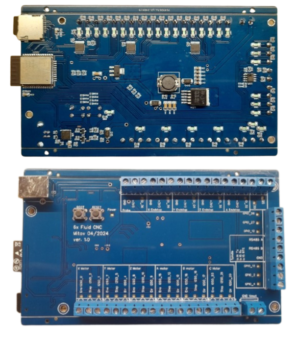 FluidNC controller front and back